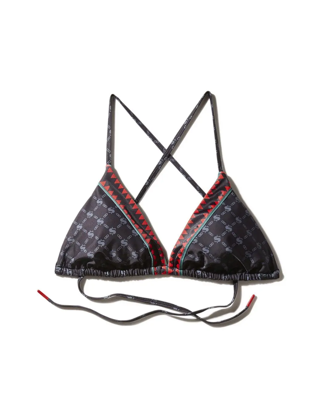 MIDNIGHT MONEY PATTERN BIKINI TOP - Image 3