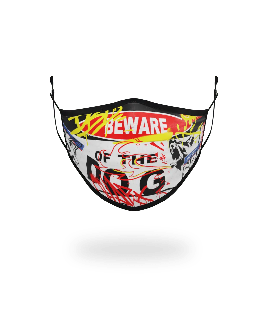 ADULT BEWARE OF THE DOG FORM-FITTING FACE MASK