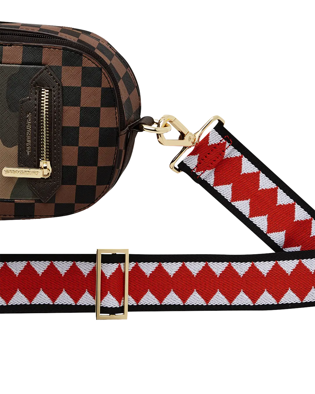 EXTERIOR GOLD ZIP POCKET SHARKS IN PARIS BACKPACK SLING - Image 7
