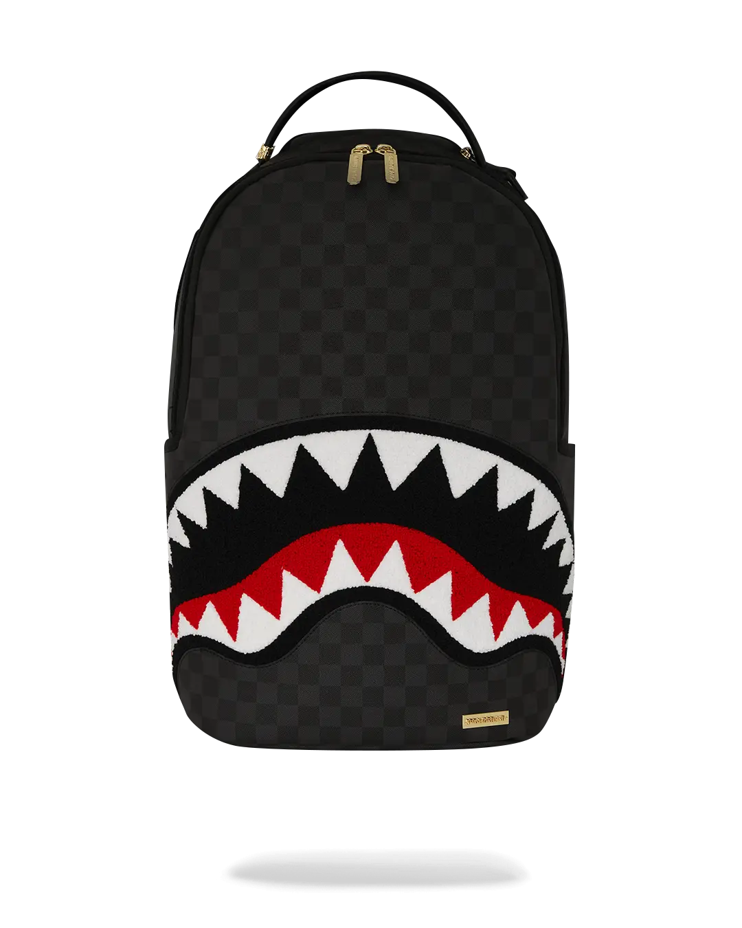LIGHTS OUT SHARKS IN PARIS CHENILLE SHARK BACKPACK