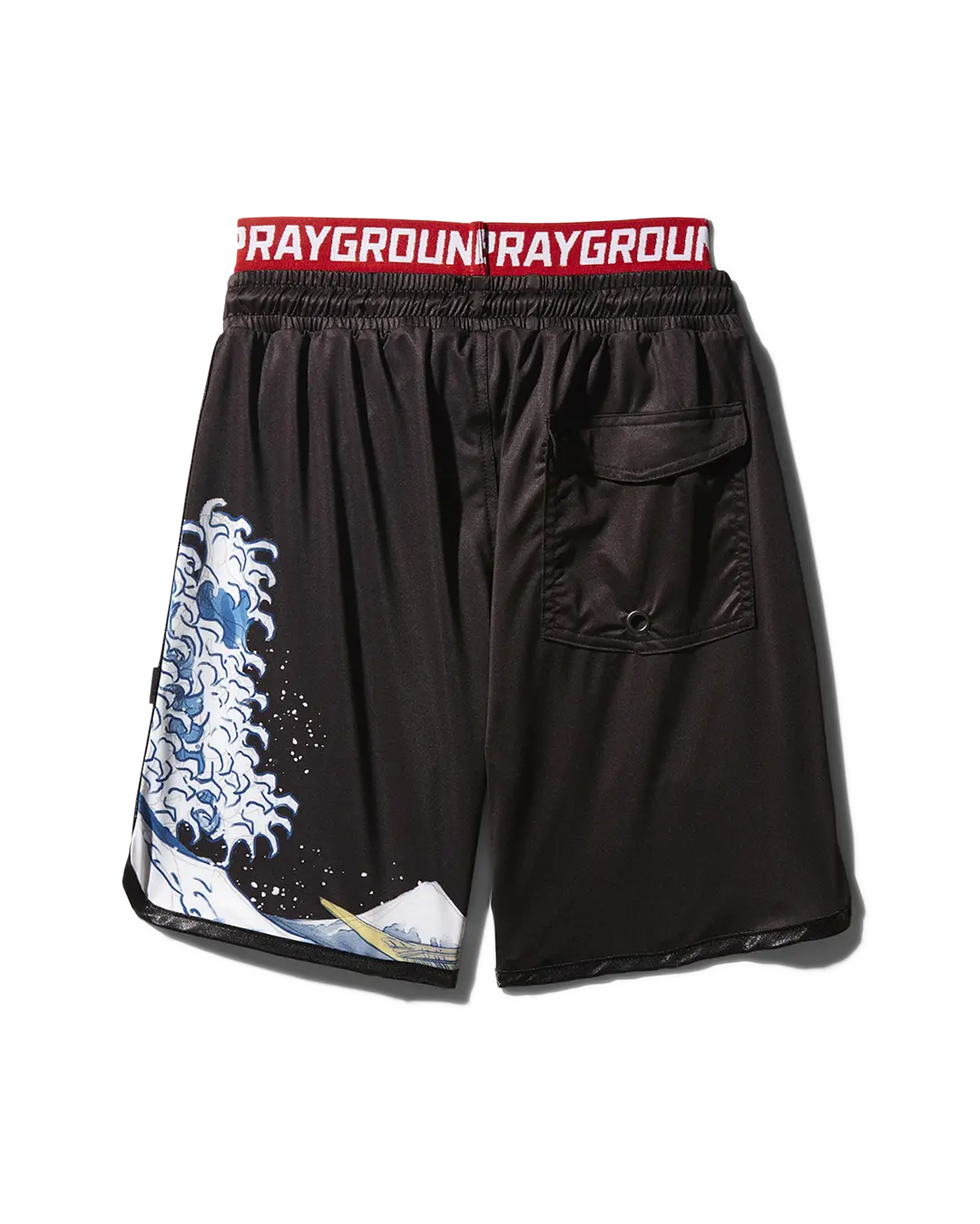KIDS JAPAN WAVE SWIM TRUNKS (BLACK) - Image 2