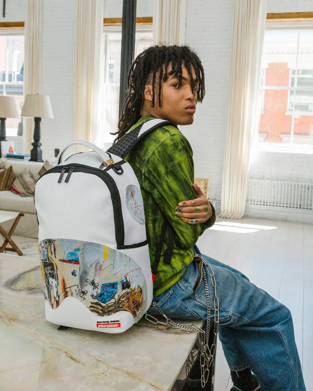 OFFICIAL BASQUIAT ACQUE PERICOLOSE 1981 BACKPACK (DLXV) - Image 2