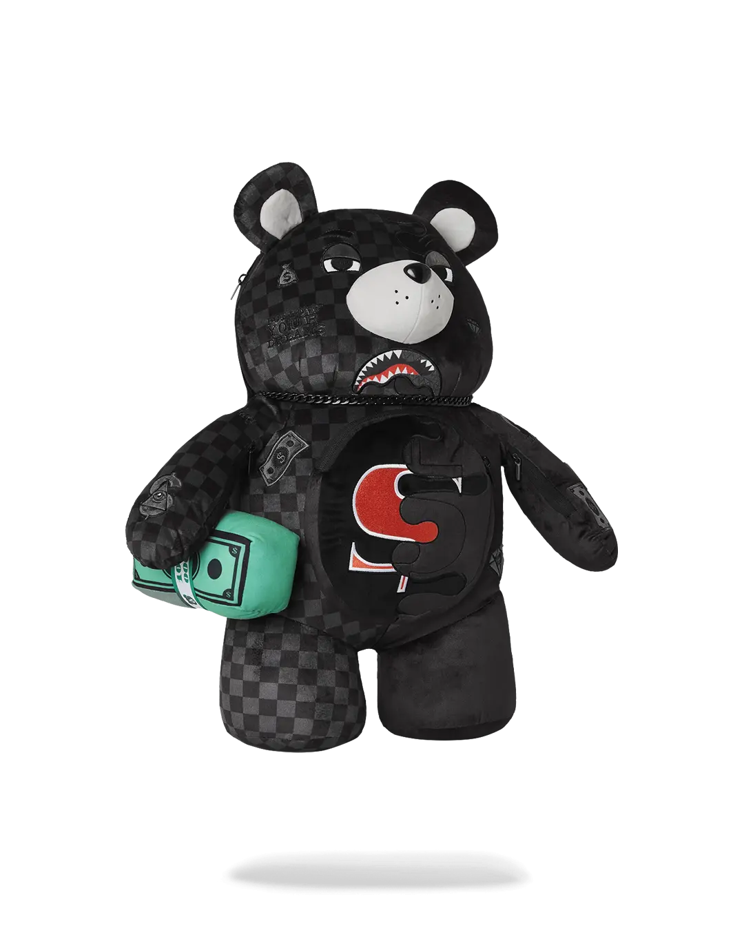 SPEED SHARK SIDE SWIPE MONEYBEAR TEDDY BEAR BACKPACK - Image 3