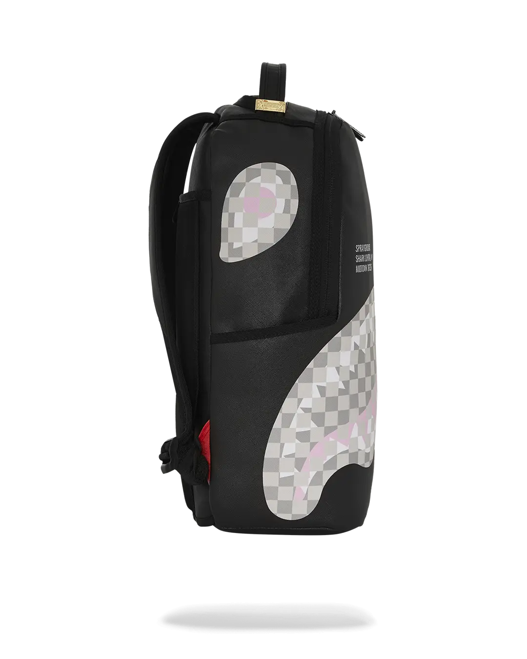 SHARK CENTRAL CREAM BLACK CHECK BACKPACK - Image 4