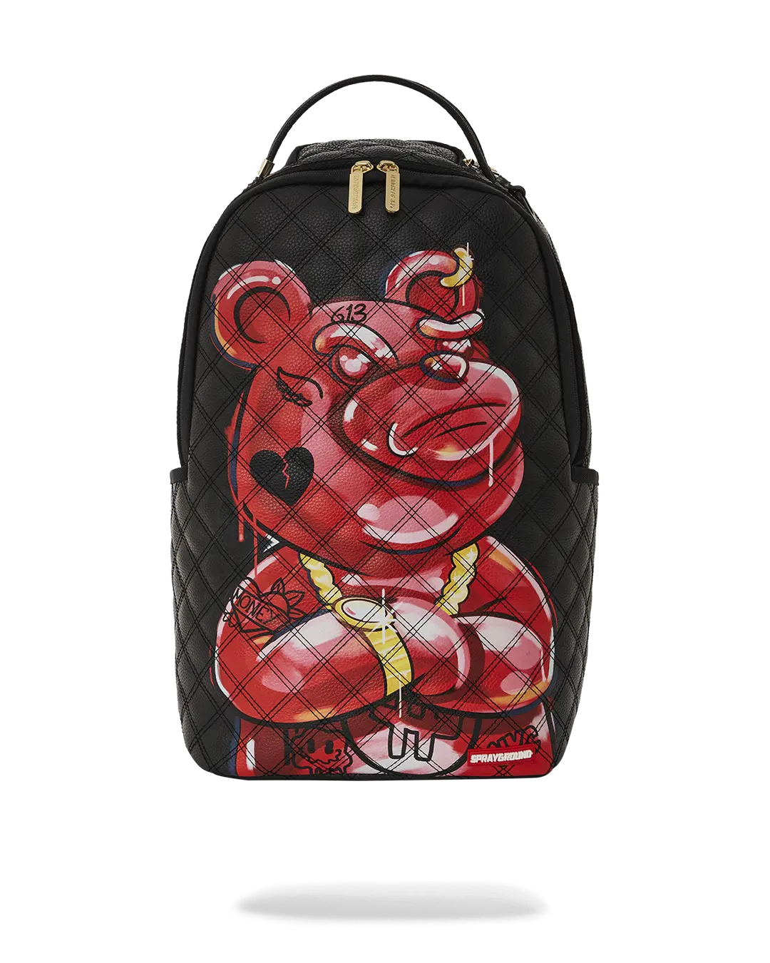 QUILT HAND PAINTED DIABLO BEAR BACKPACK (DLXV)