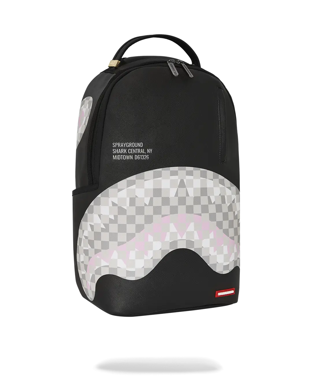 SHARK CENTRAL CREAM BLACK CHECK BACKPACK - Image 2
