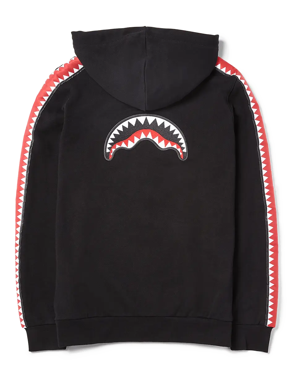 SHARKTRACK SPUCCI ZIPUP HOODIE (BLACK) - Image 2