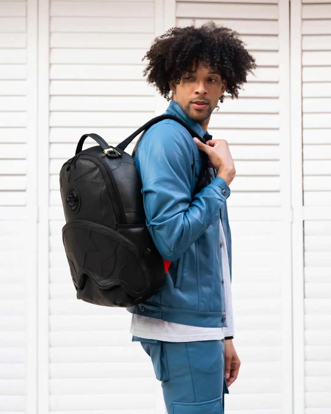 HEAVY METAL SHARK BLACK BACKPACK (DLXV) - Image 2