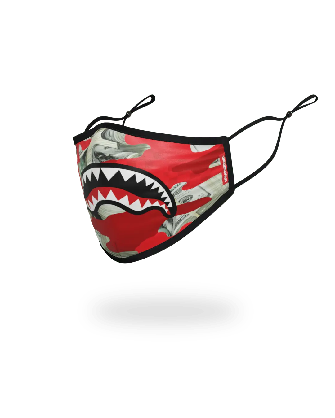 ADULT MONEY CAMO (RED) FORM-FITTING FACE MASK - Image 2