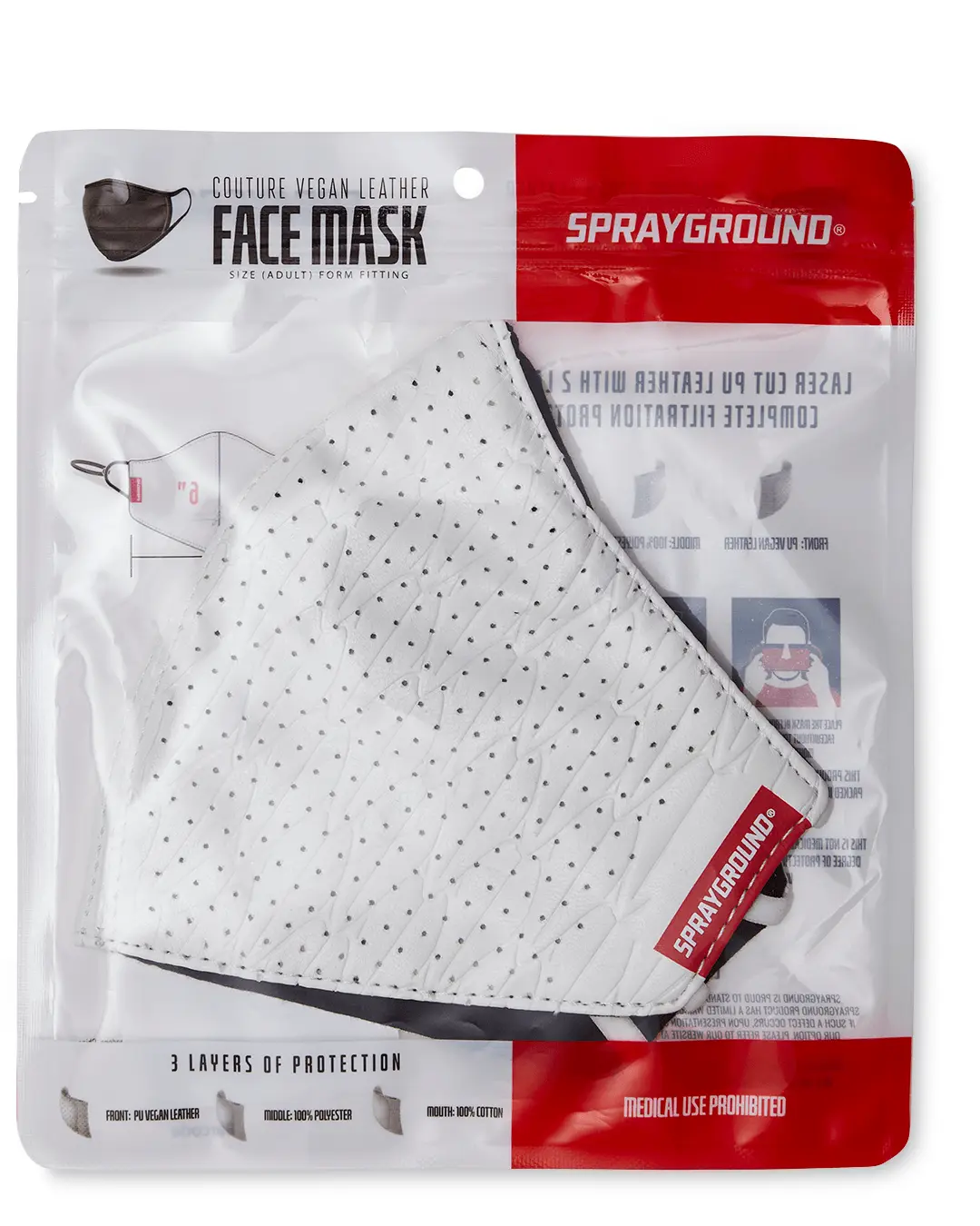 SHARKS OF THE WORLD VEGAN LEATHER FACE MASK - Image 7