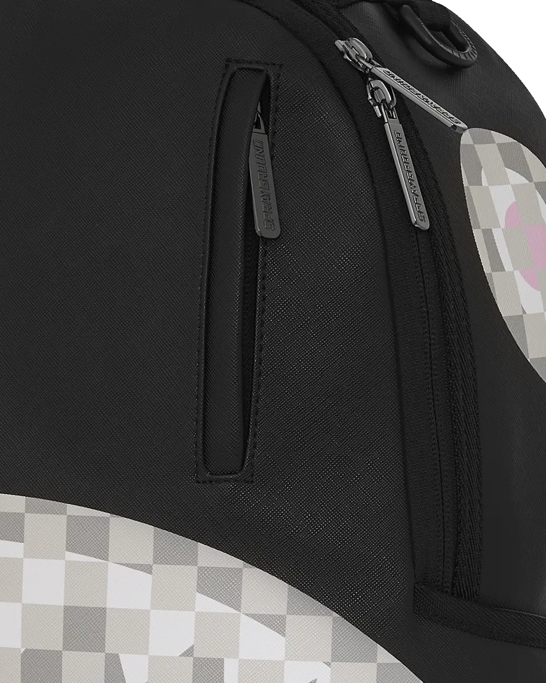SHARK CENTRAL CREAM BLACK CHECK BACKPACK - Image 6
