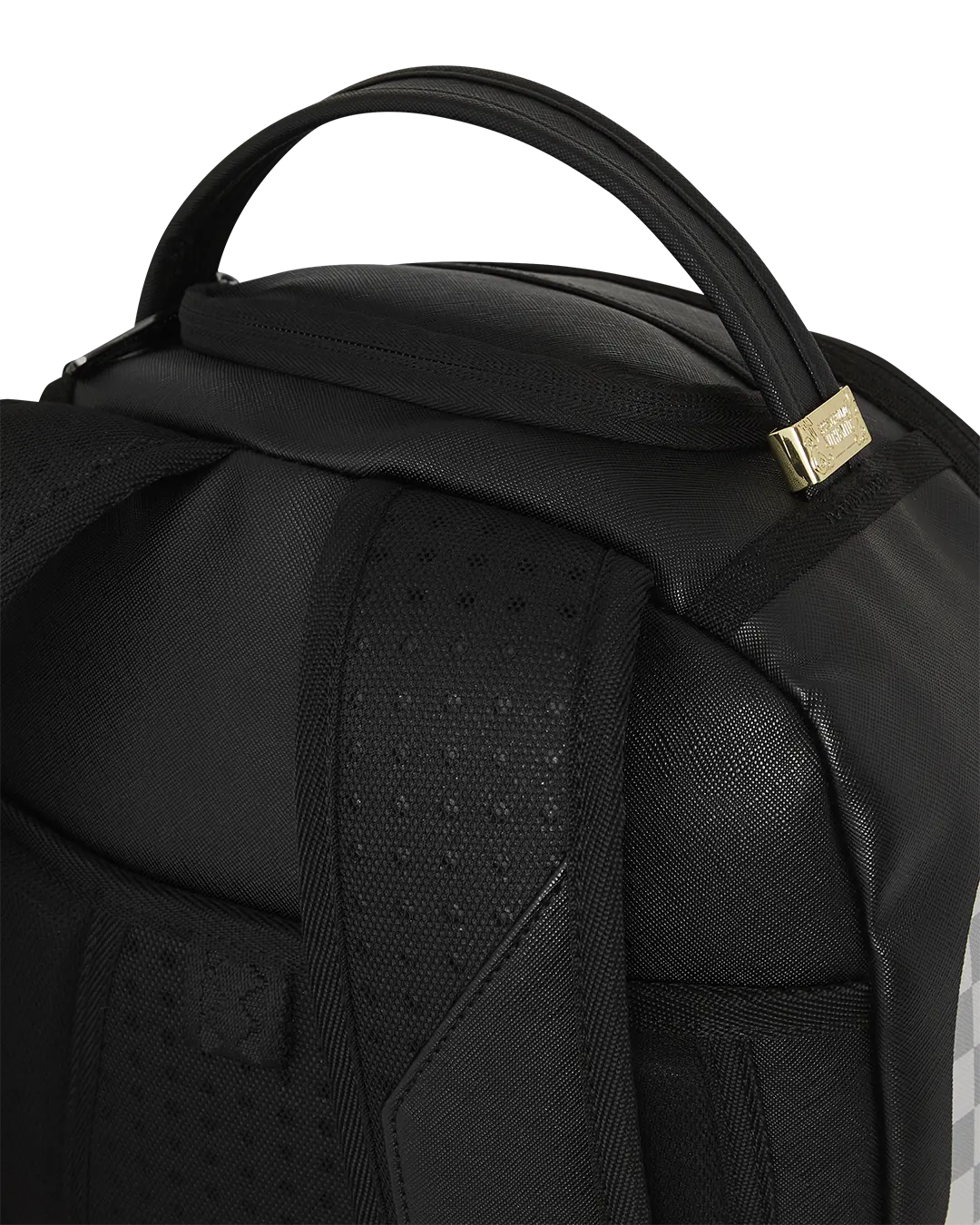 SHARK CENTRAL CREAM BLACK CHECK BACKPACK - Image 7