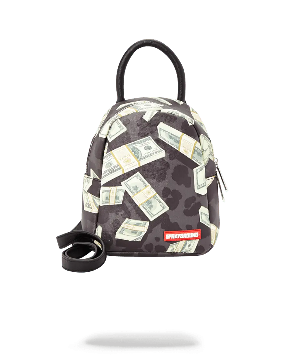 MONEY ON BLACK LEOPARD PRINT MINI